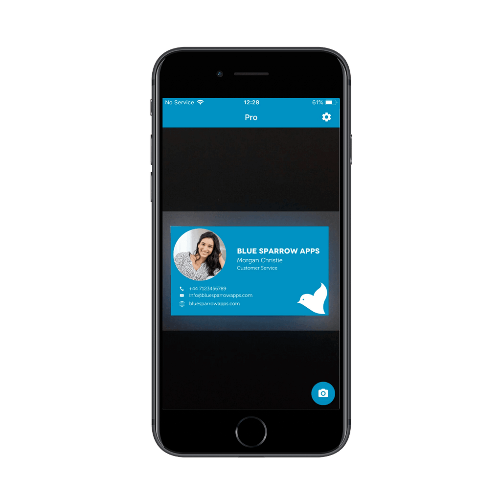 Sparrow scan mobile app home screen
