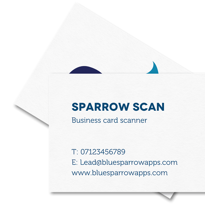Sparrow scan business card